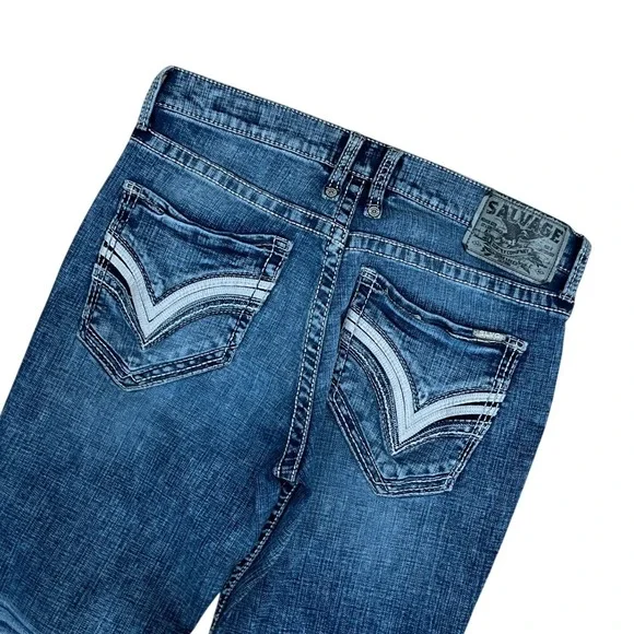 Salvage Supply Co Mens Mayhem Root Regular Fit Jeans Blue Denim Size 33 (34x29) - Picture 5 of 9